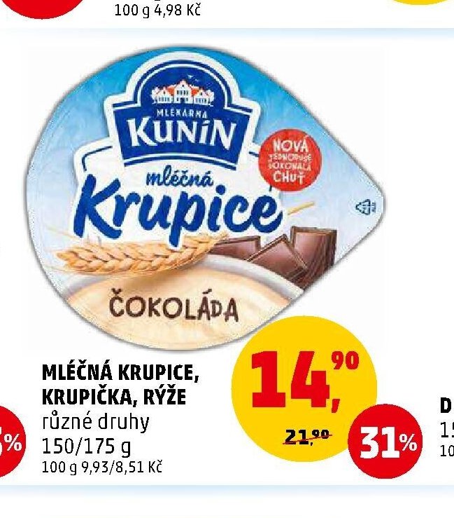 MLÉČNÁ KRUPICE, KRUPIČKA, RÝŽE