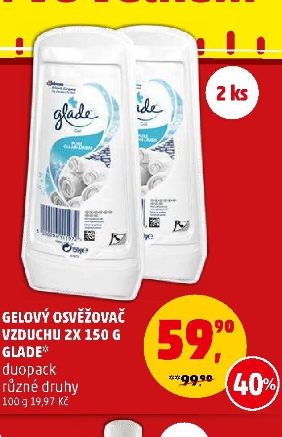 Gelový osvěžovač vzduchu Glade duopack