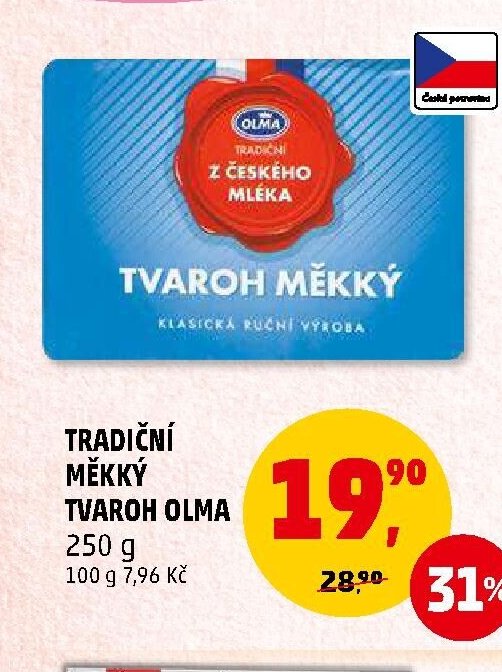 Tradiční měkký tvaroh Olma