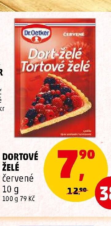 Dortové želé červené