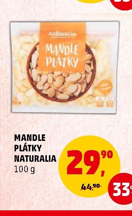 Mandle plátky Naturalia