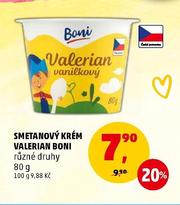 Smetanový krém Valerian Boni