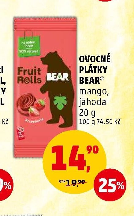 Ovocné plátky Bear