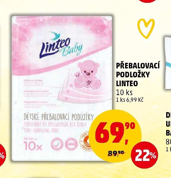 PŘEBALOVACÍ PODLOŽKY LINTEO 10 ks