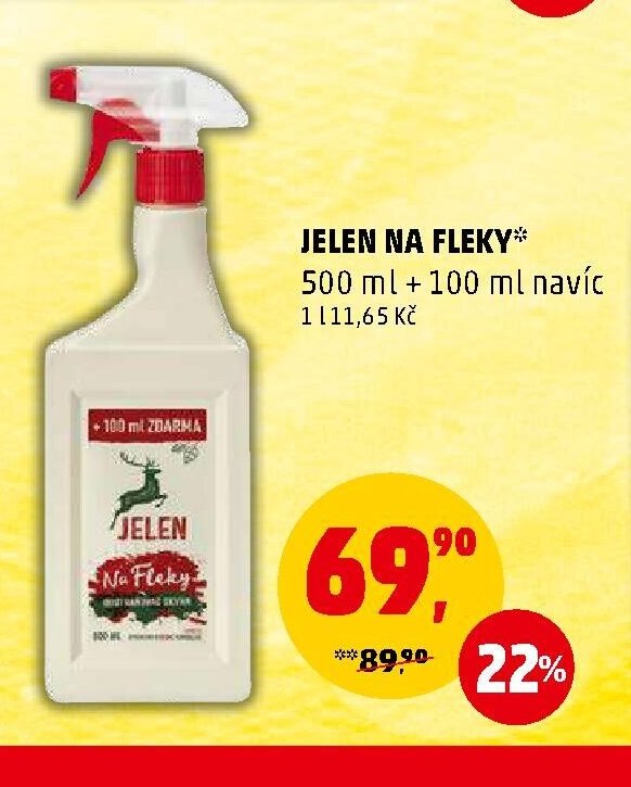 JELEN NA FLEKY 500 ml + 100 ml navíc