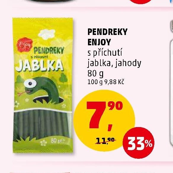 PENDREKY ENJOY s příchutí jablka, jahody