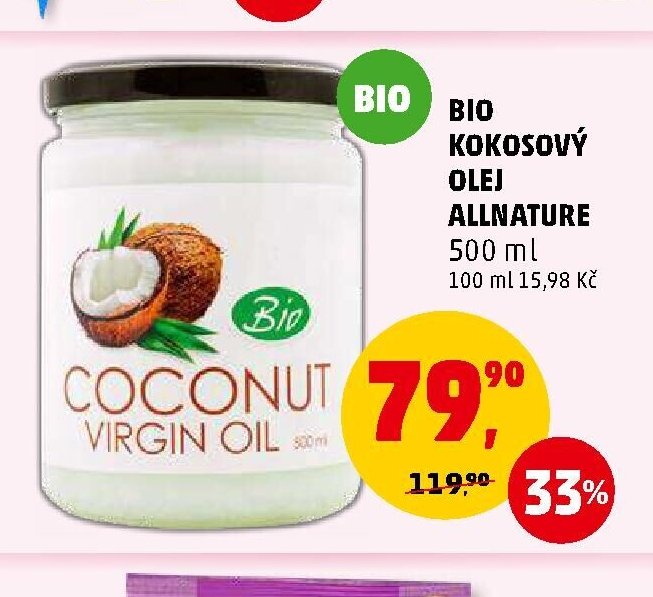 BIO KOKOSOVÝ OLEJ ALLNATURE
