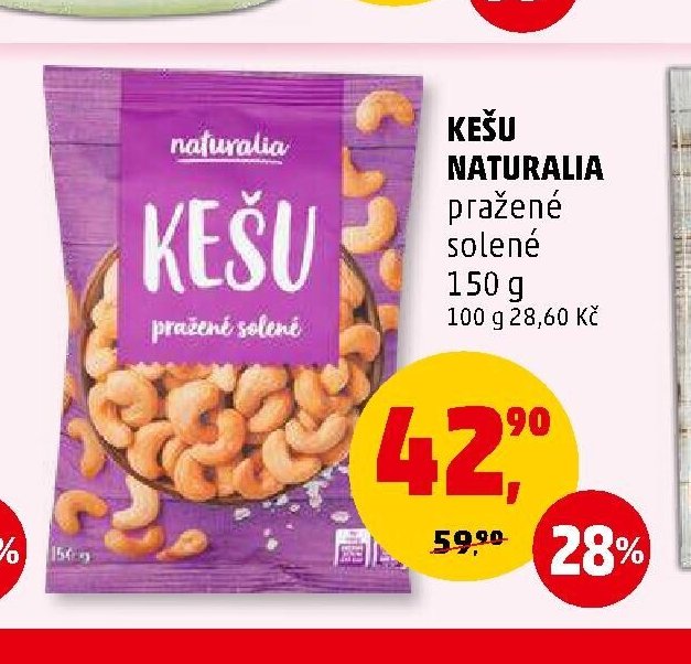 KEŠU NATURALIA pražené solené