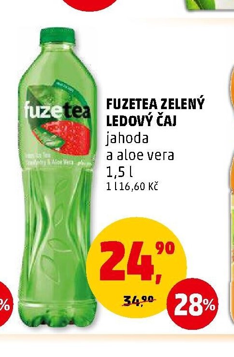 FUZETEA ZELENÝ LEDOVÝ ČAJ jahoda 1,5 l