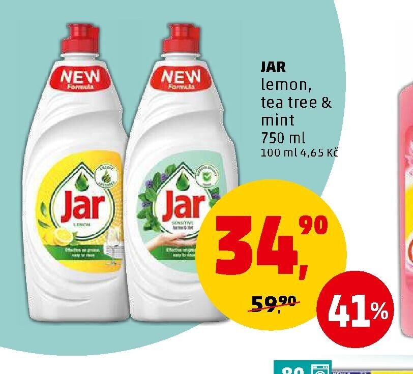 Jar lemon, tea tree & mint 750 ml