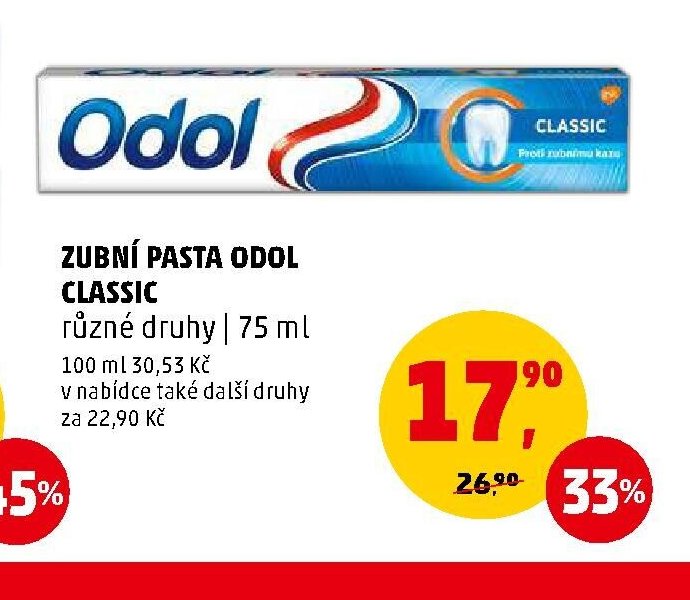 Zubní pasta Odol Classic různé druhy 75 ml