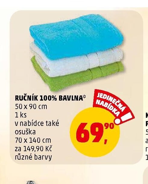 RUČNÍK 100% BAVLNA
