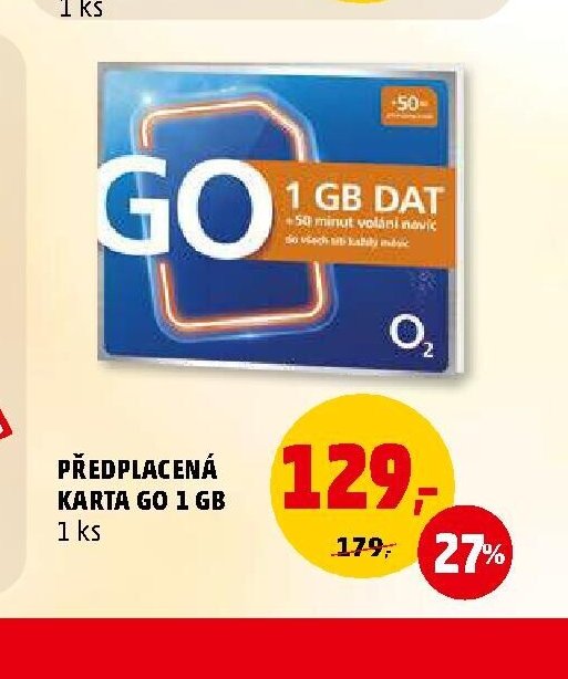PŘEDPLACENÁ KARTA GO 1 GB
