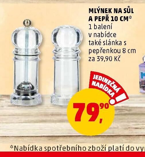 MLÝNEK NA SŮL A PEPŘ 10 CM