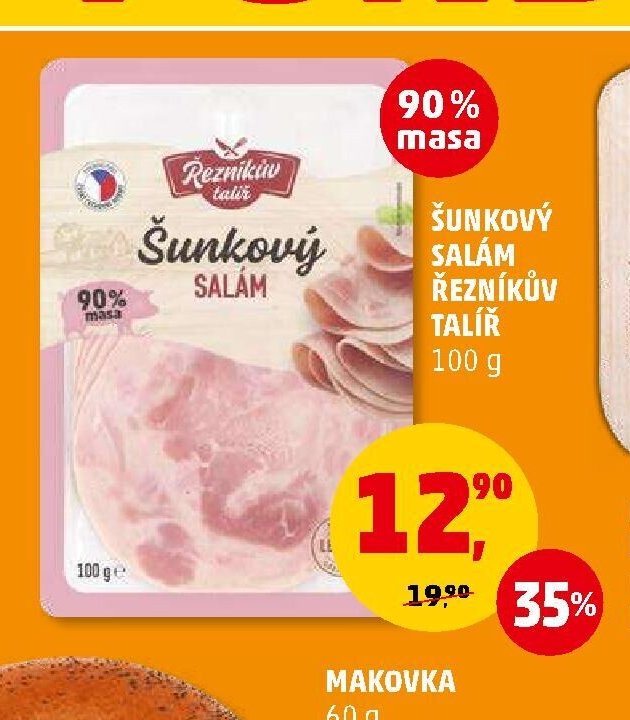 ŠUNKOVÝ SALÁM ŘEZNÍKŮV TALÍŘ 100 g