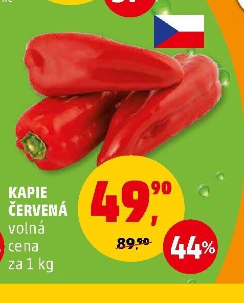 KAPIE ČERVENÁ volná