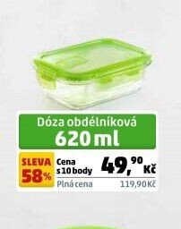 Dóza obdélníková 620 ml