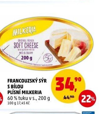 FRANCOUZSKÝ SÝR S BÍLOU PLÍSNÍ MILKERIA