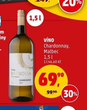 VÍNO Chardonnay, Malbec 1,5 l