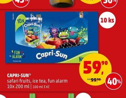 CAPRI-SUN safari fruits, ice tea, fun alarm 10x 200 ml