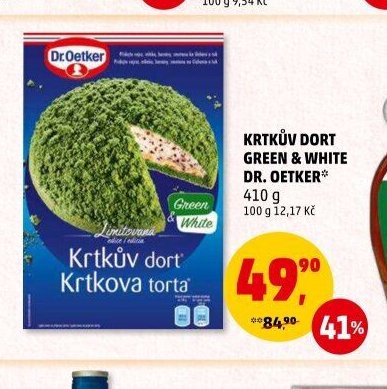 KRTKŮV DORT GREEN & WHITE DR. OETKER