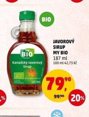 JAVOROVÝ SIRUP MY BIO