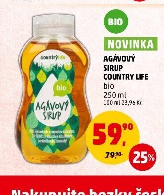 AGÁVOVÝ SIRUP COUNTRY LIFE
