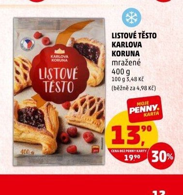 LISTOVÉ TĚSTO KARLOVA KORUNA