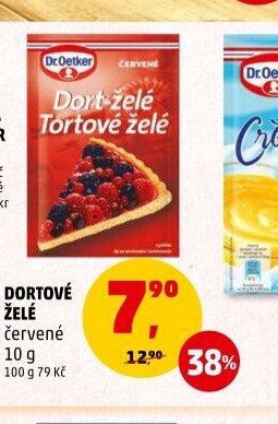 Dortové želé červené