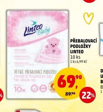 DĚTSKÉ PŘEBALOVACÍ PODLOŽKY LINTEO
