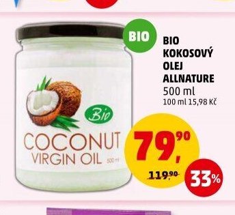BIO KOKOSOVÝ OLEJ ALLNATURE