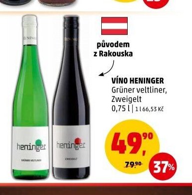 Víno Heninger Grüner veltliner, Zweigelt
