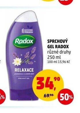 Sprchový gel Radox různé druhy 250 ml