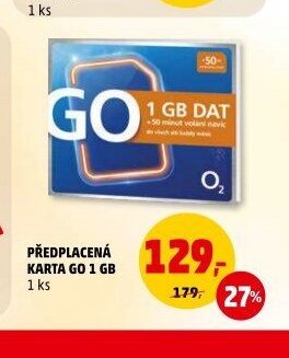 PŘEDPLACENÁ KARTA GO 1 GB