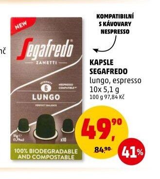 KAPSLE SEGAFREDO lungo, espresso 10x 5,1 g