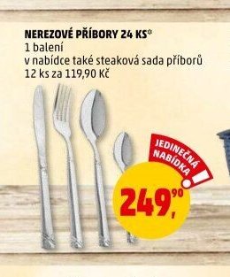 Nerezové příbory 24 ks