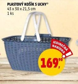 Plastový košík s uchy