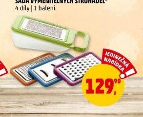 Sada vyměnitelných struhadel