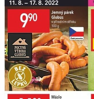 Jemný párek Globus