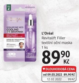 Oční maska Revitalift Filler L'