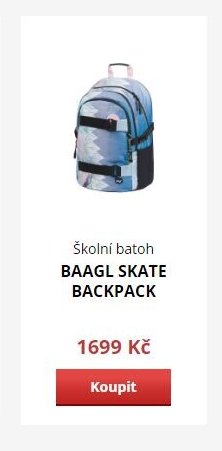 Školní batoh BAAGL SKATE BACKPACK