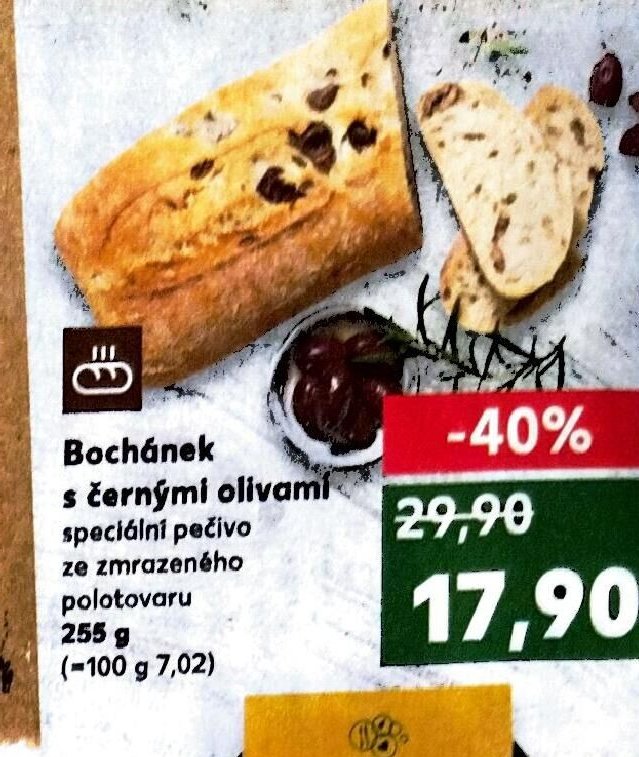 Bochánek s černými olivami