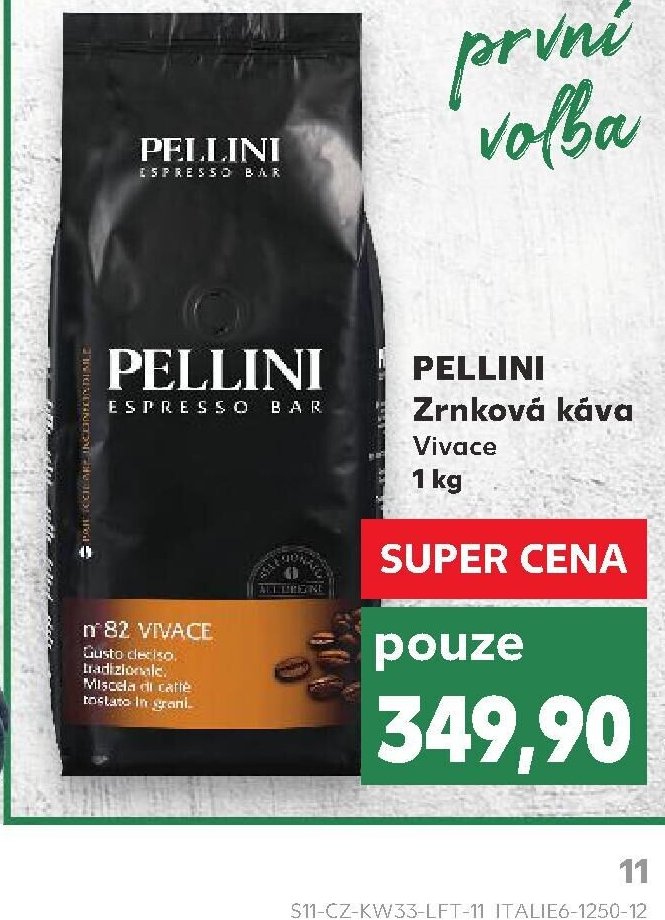 Pellini Zrnková káva Vivace 1kg