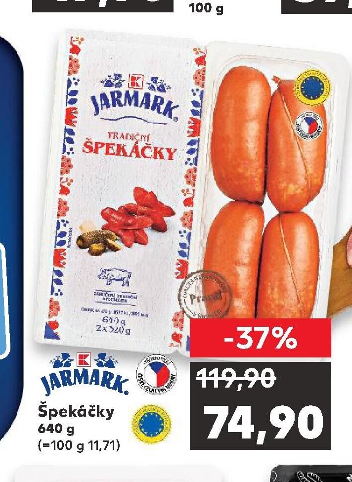 JARMARK Špekáčky 640 g