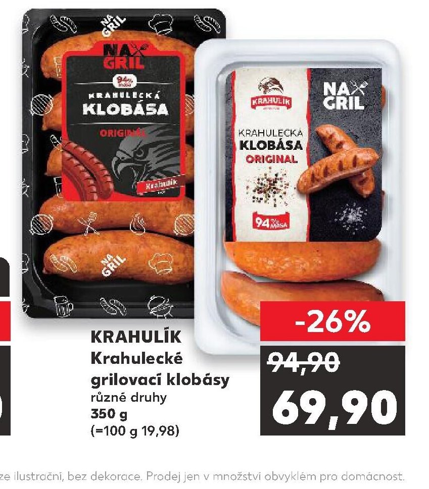 KRAHULÍK Krahulecké grilovací klobásy 350 g