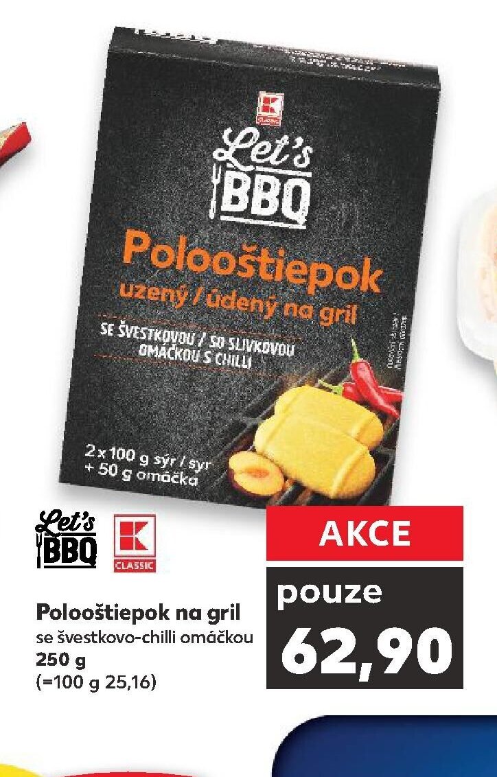 Let's BBQ Polooštiepok na gril se švestkovo-chilli omáčkou