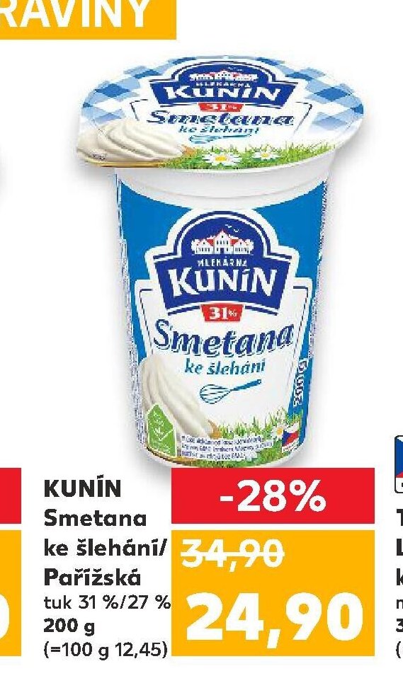 KUNÍN Smetana ke šlehání Pařížská