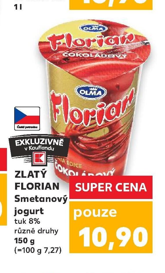 ZLATÝ FLORIAN Smetanový jogurt
