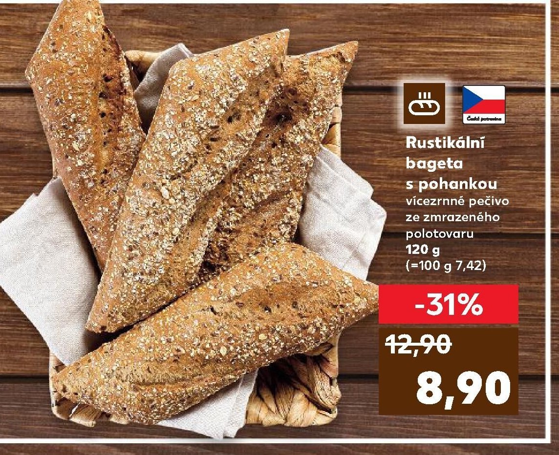 Rustikální bageta s pohankou