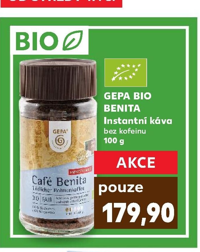 GEPA BIO BENITA Instantní káva bez kofeinu